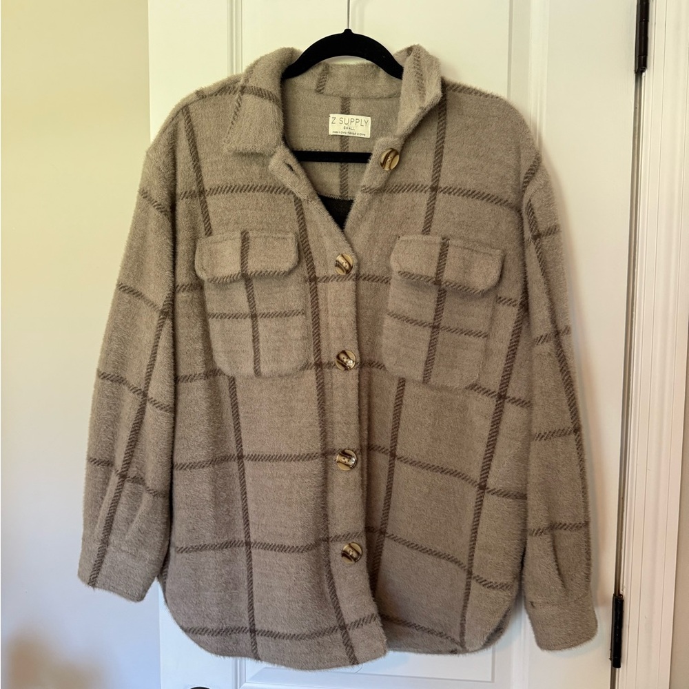 Z Supply Checkered Utility Tucker Jacket